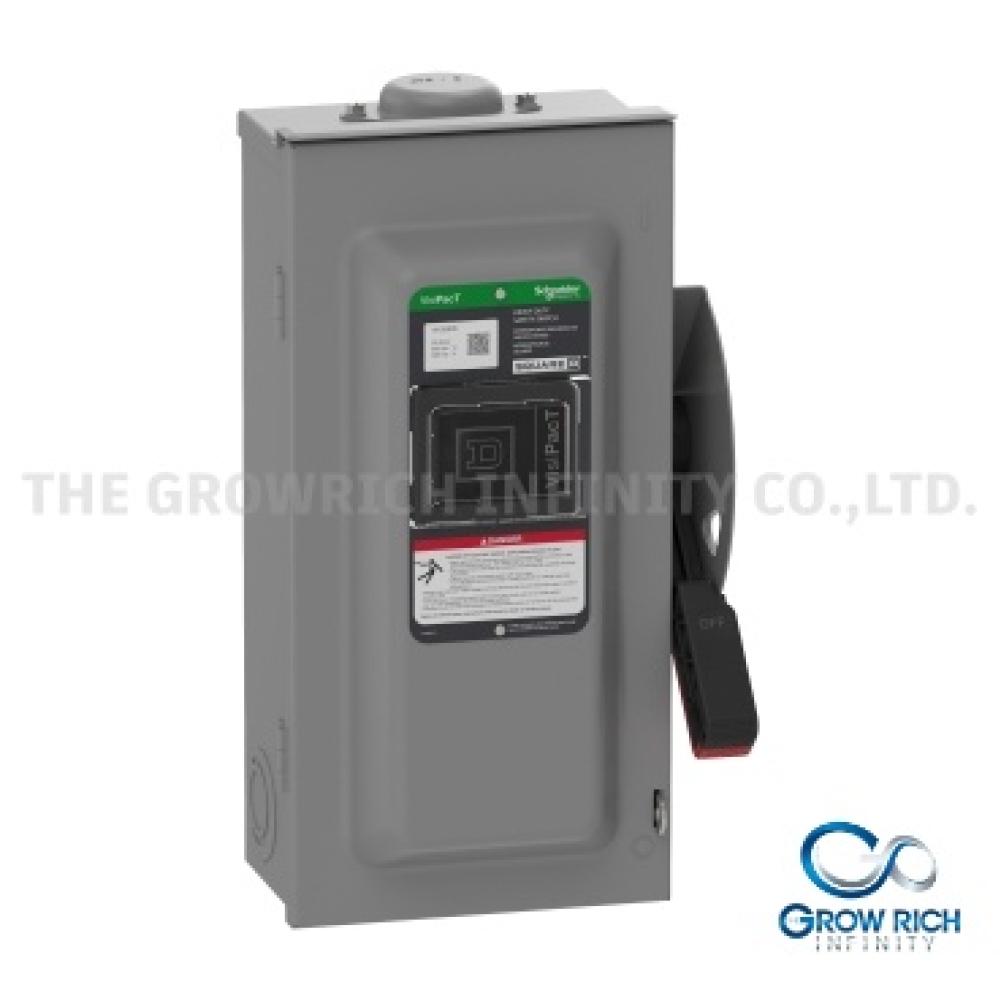 เซฟตี้สวิตช์ ใส่ฟิวส์ได้ 3เฟส 3สาย 600V 100A ภายนอก VH363RB  SCHNEIDER
