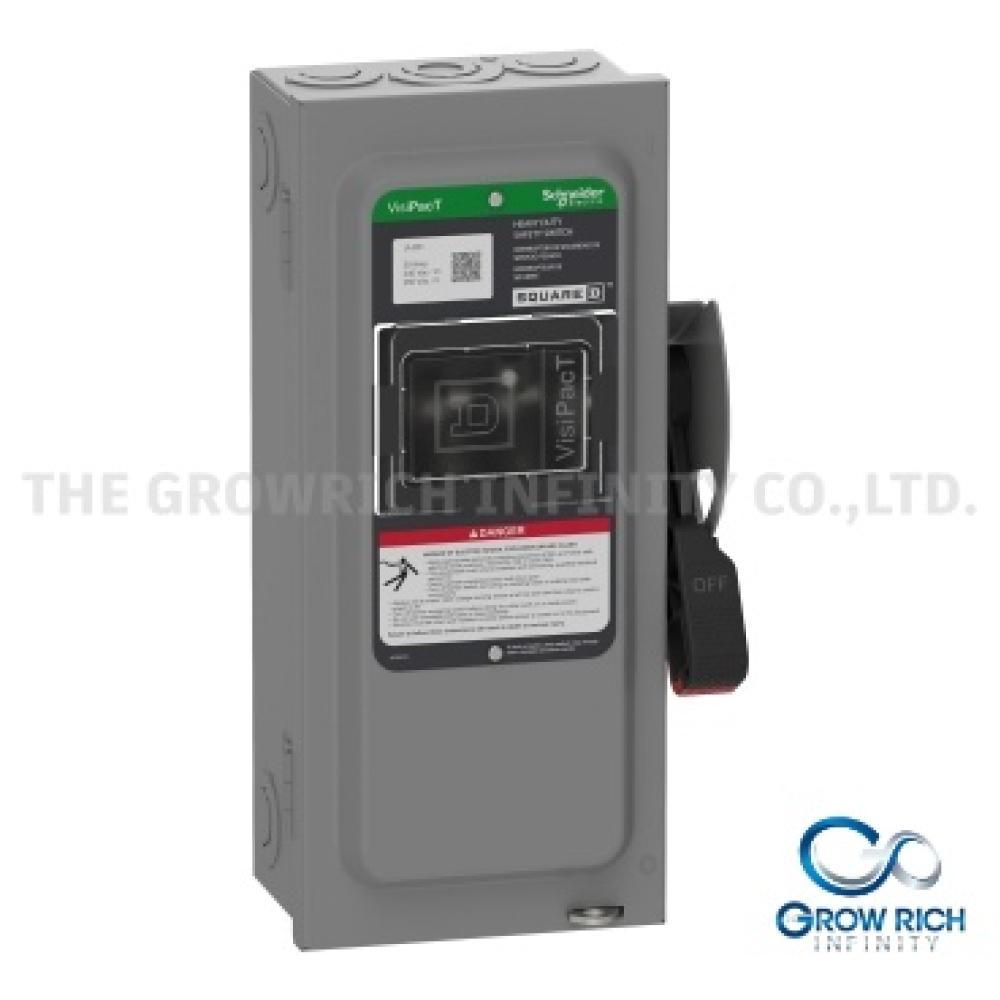 เซฟตี้สวิตช์ ใส่ฟิวส์ได้ 3เฟส 3สาย 600V 30A ภายใน VH361 SCHNEIDER