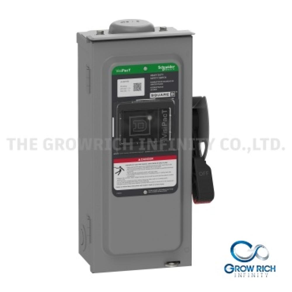 เซฟตี้สวิตช์ ใส่ฟิวส์ได้ 3เฟส 3สาย 600V 30A ภายนอก VH361RB SCHNEIDER